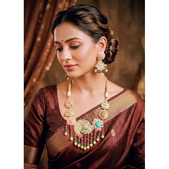 Monta LuxeX Noor-E-Meher statement necklace set
