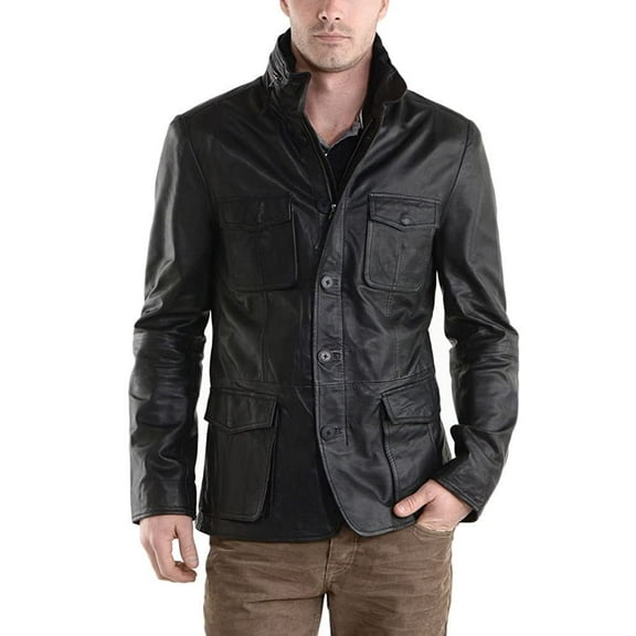 NOORA Men's Pure Slim Fit Outerwear Jacket 244A