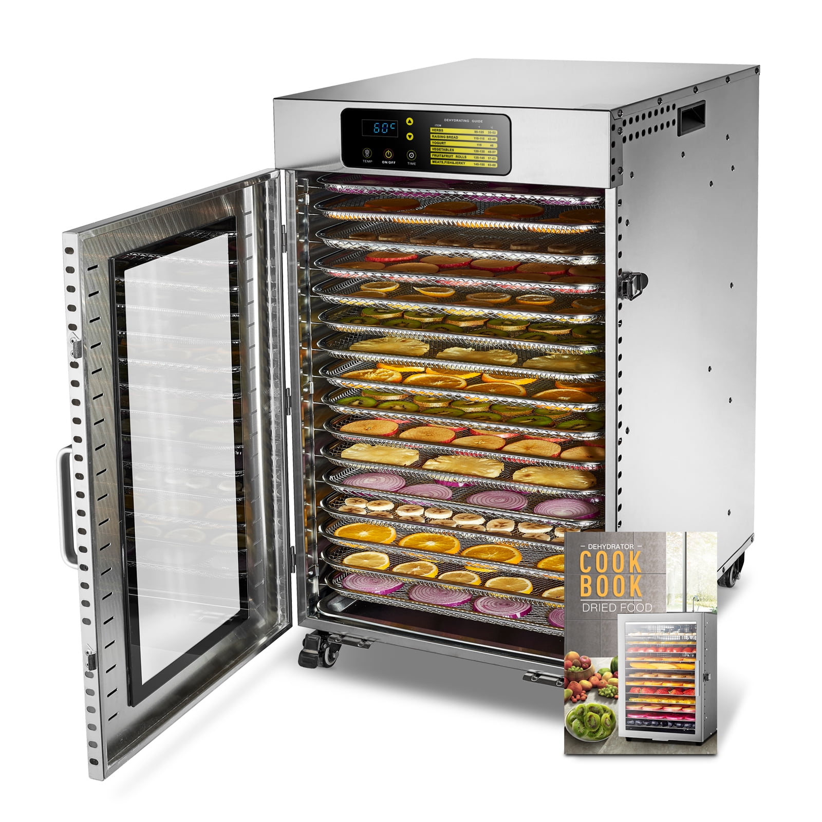 NOPAARD Commercial Food Dehydrator 16 Trays, 1500W Dehydrators Machine ...