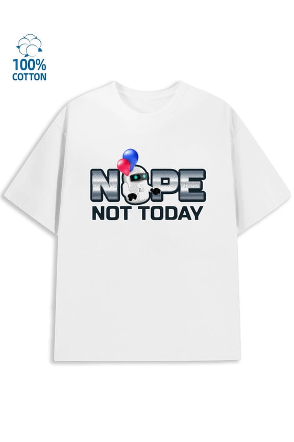 NOPE T-Shirt Men funny humor white Comfortable activewear, perfect for gifts work sixty years old Casual Unisex Shirt Short Sleeve tshirts Vintage Unisex Shirt Graphic tshirts