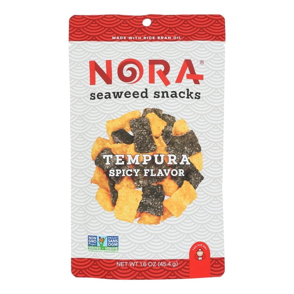 NORA SNACKS - Spicy Tempura Snack Pack - 1.41 Oz, Case of 12