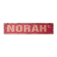 thumbnail image 1 of NORAH Vintage Aluminum Street Sign Childrens Name Room Metal Sign rustic metal tin | Indoor/Outdoor |  30" Wide, 1 of 4
