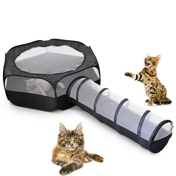 NORBI Cat Tunnel for Indoor Outdoor Cats with Peek Holes Foldable Pet Cat Tunnel Dog Cat Tunnel Tube for Kitten Kitty Puppy Bunny Rabbit