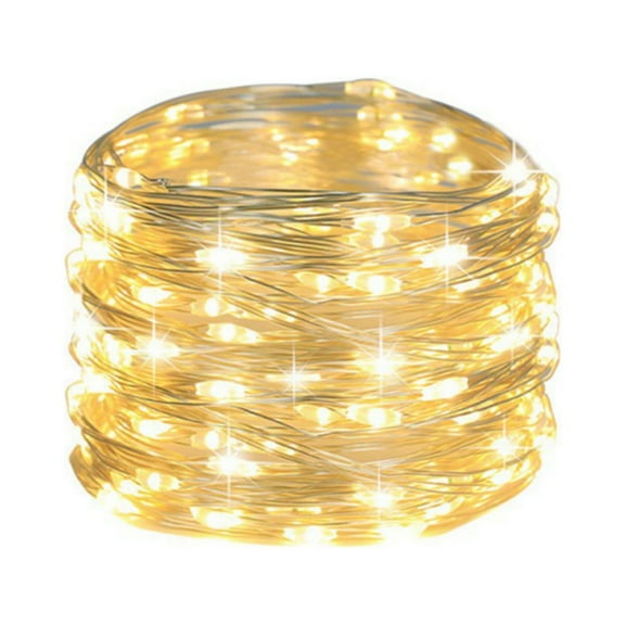 NORBI USB Lighting Fairy Lights Plug in LED String Lights for Bedroom, Warm White Copper Wire Lights, Waterproof Indoor Outdoor Decorative Fairy Lights for Patio, Garden, Balcony, Vases, Craft