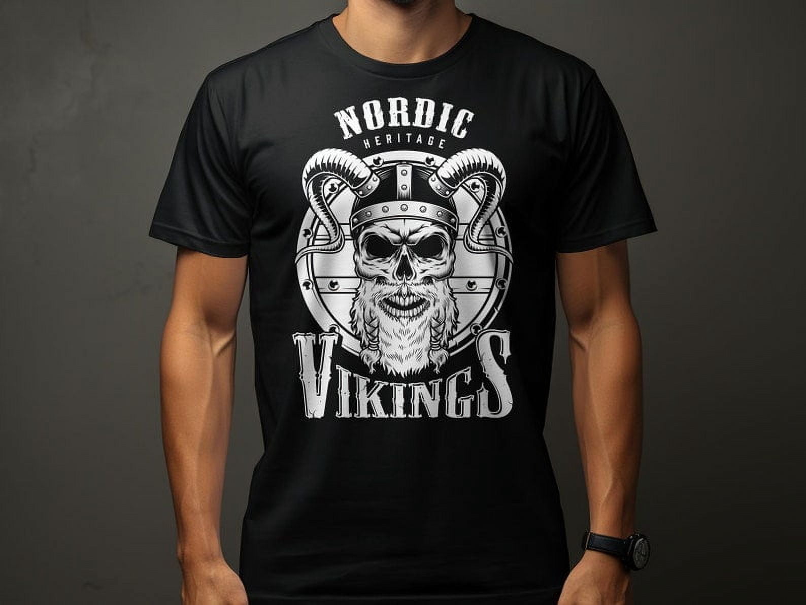 Viking Cartoon Norse Men's Short Sleeve Shirt