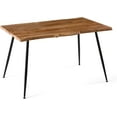 thumbnail image 1 of NORDICANA 47"Kitchen Dining Table Live Edge for 2-4 Person,Modern Home Desk Dinner Table Engineered Wood with Thick Tabletop Living Room Table with Metal Frame, 1 of 9