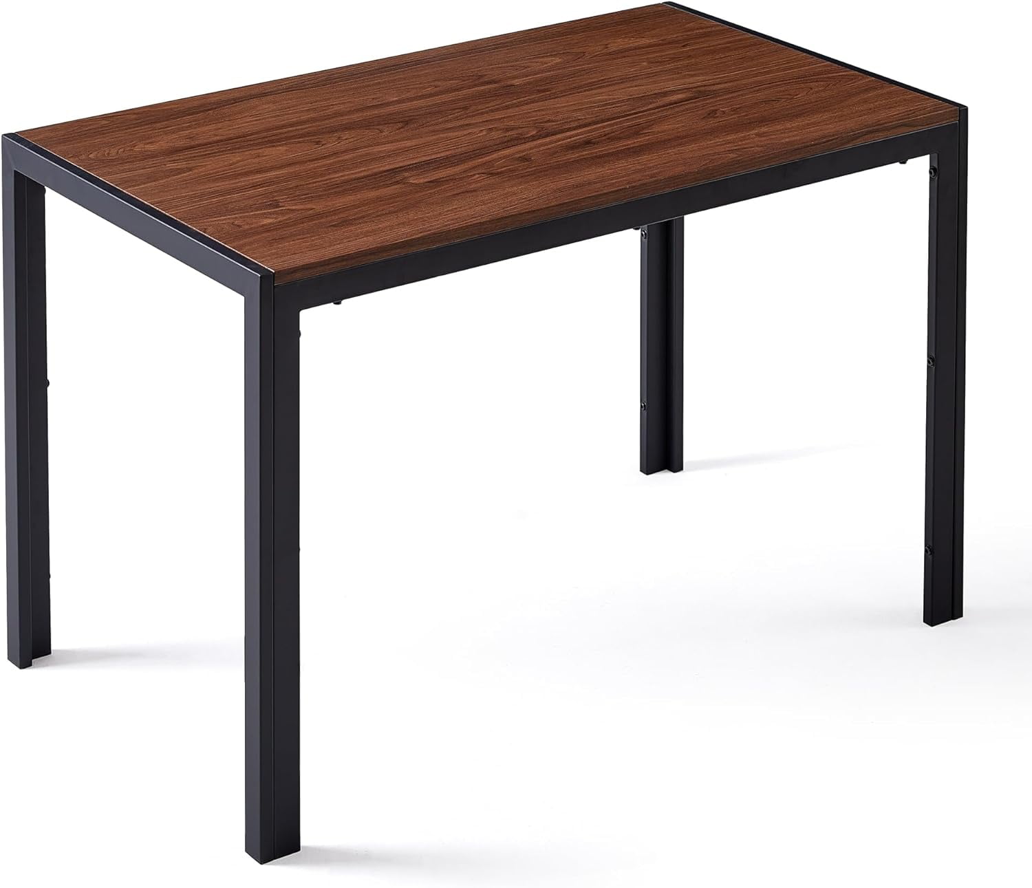 NORDICANA Industrial Dining Table Walnut with Metal Frame, 47 ...
