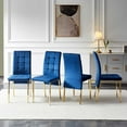 thumbnail image 1 of NORDICANA Velvet Dining Chair Set of 4, Comfy Room Chair Upholstered Side Chair Armless Living Chair Elegant Makeup Chair with Golden Metal Legs for Bedroom,Living Room, Restaurant, 1 of 8