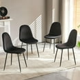 thumbnail image 1 of NORDICANA Upholstered Home Chairs Set of 4, Black Velvet Dining Chair Armless with Backrest, Modern Kitchen Dining Room Chairs with Black Metal Legs for Living Room,Bedroom, 1 of 9