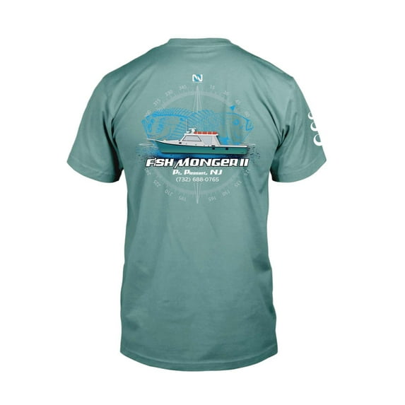 NOREAST'R Fish Monger II Short Sleeve Cotton Stretch Fishing Shirt for Men, T-Shirt for Fishing, Kayaking, Casual Wear