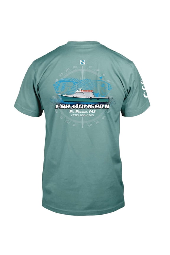 Fish Monger II Short Sleeve Cotton Stretch Fishing Shirt for Men, T-Shirt for Fishing, Kayaking, Casual Wear