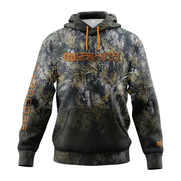 NOREAST'R Tree Camo Performance Hunting Hoodie for Men, UPF 30 UV Sun Protection Fleece Lined Performance Hoodie for Fishing, Kayaking, Surf Fishing, Hunting, Snowboarding
