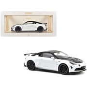2024 Alpine A110 R Pearl White Metallic with Carbon Hood and Top 1/18 Diecast Model Car by Norev