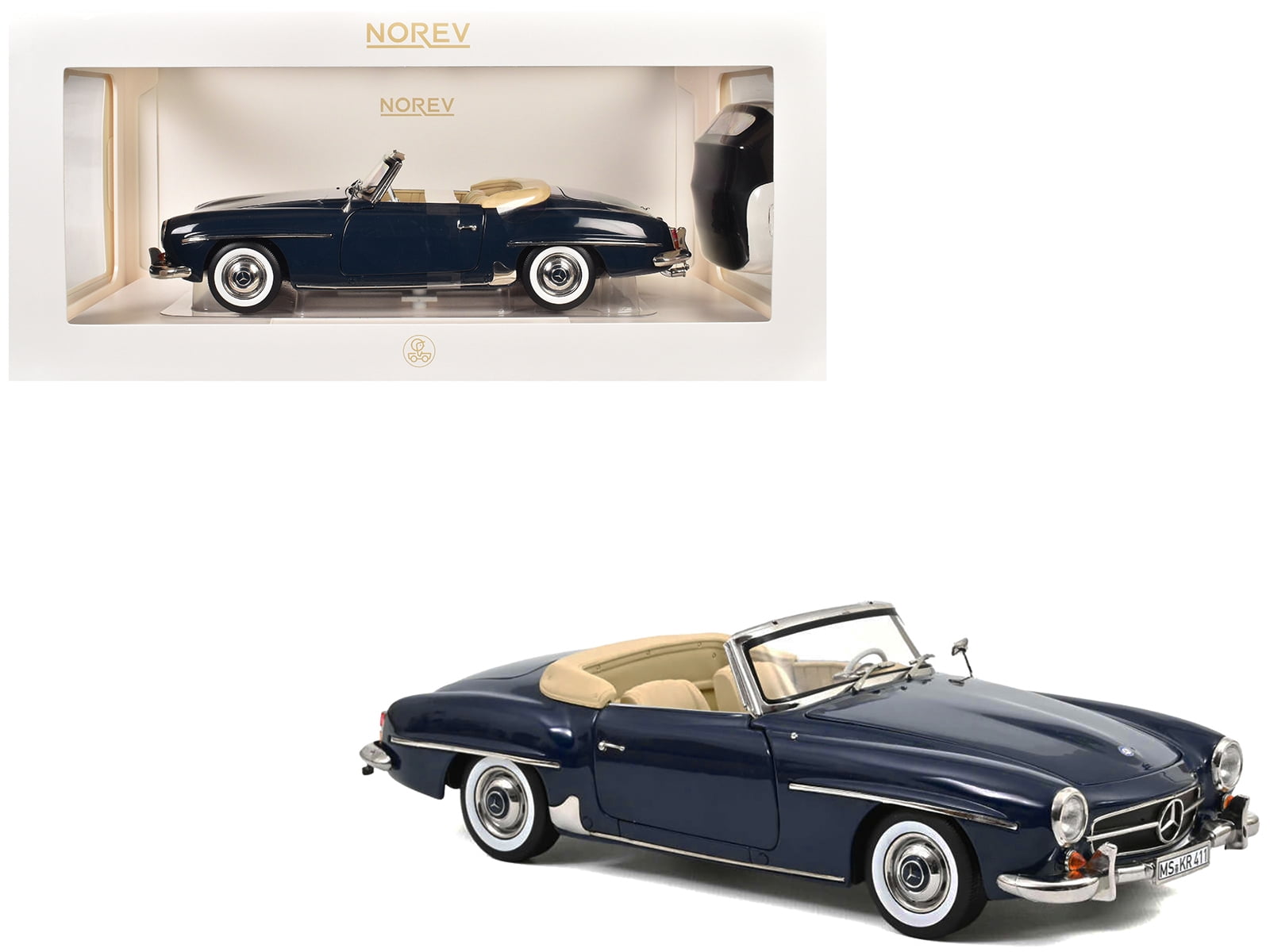 1957 Mercedes-Benz 190 SL Convertible Middle Blue with Black Top 1