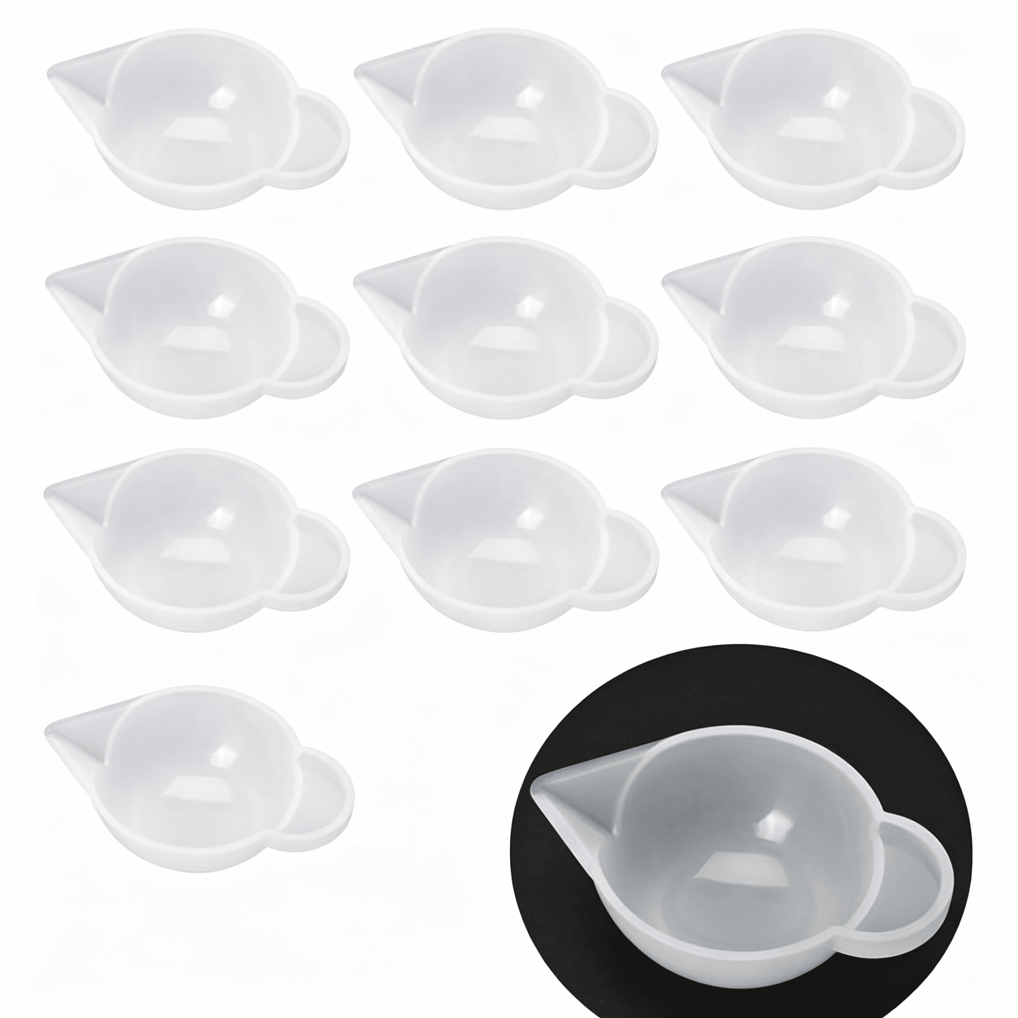 NORIZF 10 Pcs Silicone Mold Cup Dispenser, Mini Measuring Cup, Color ...