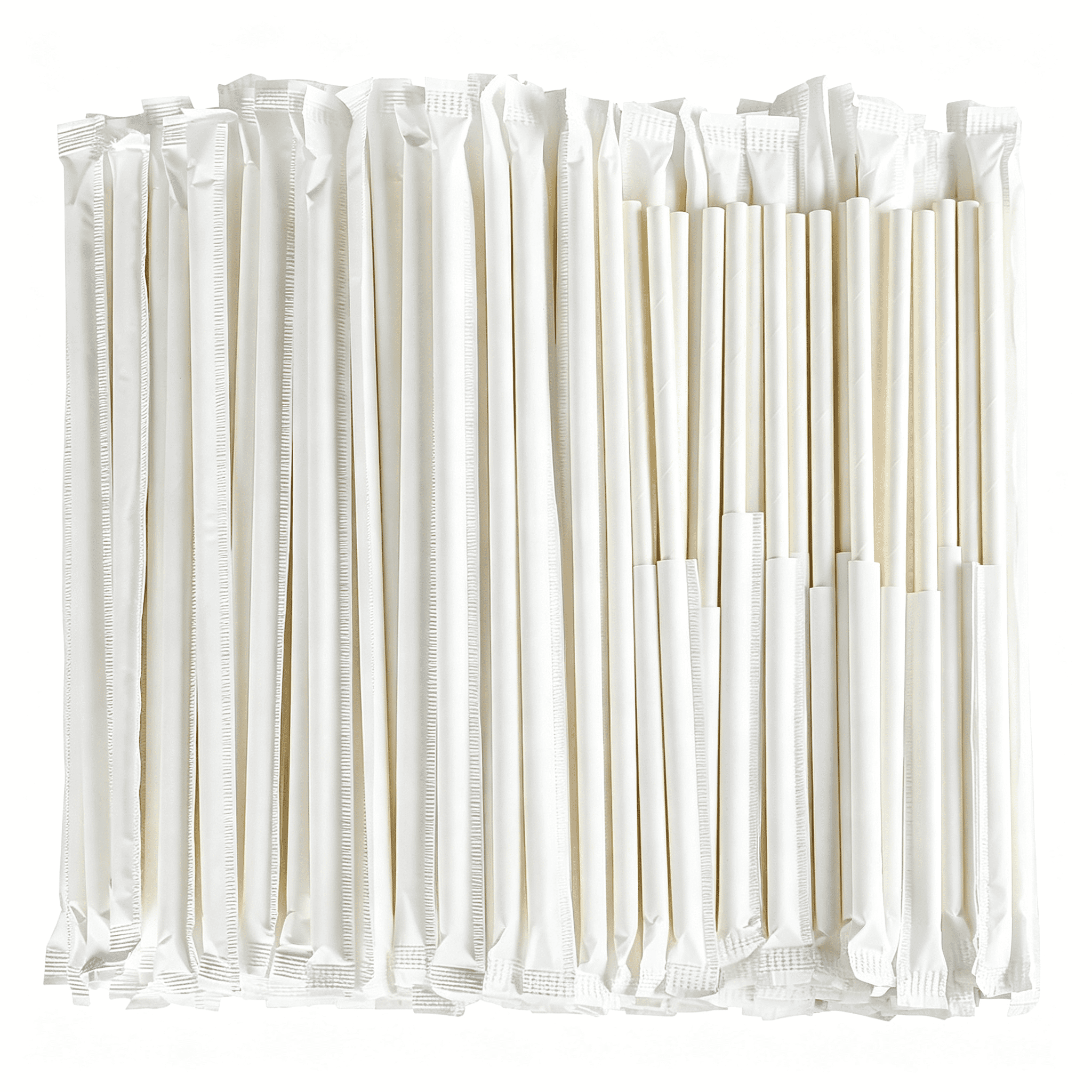 NORIZF [1000 Counts] White Paper Straws Wrapped Individually for ...