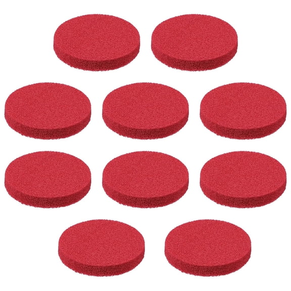NORIZF 10Pcs Red Facial Clean Sponge Soft Round Facial Cleansing Sponges Extra Thick Round Makeup Sponge Reusable Makeup Remover Pads Cleaning Face Wash Sponges for Women Skincare