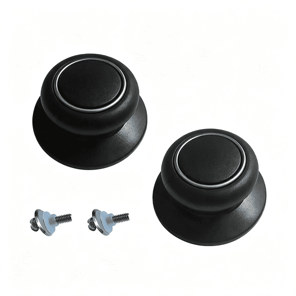 NORIZF 2 Pack Bakelite Kitchen Pot Lid Handle,Replacement Holding Handle Knobs|Polids Top Replacement Knob -Heat Resistant for Casserole Kettle Cover Glass Saucepan Lid Pot-Black for Lids