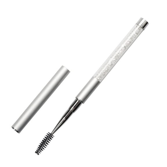 NORIZF 2Pcs Mascara Brushes Eyebrow Eyelash Brushes Mascara Wands Spooly Applicators Eye Brushes Portable Cosmetic Brushes with Cap Spoolies Brushes for Eyelash Extensions and Eyebrows, White