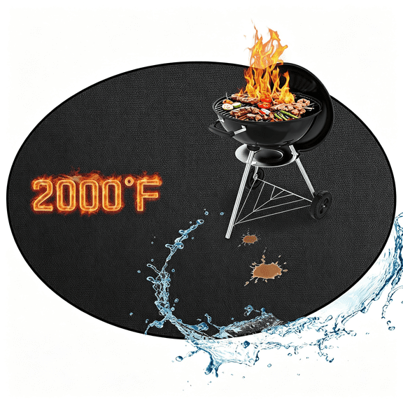 NORIZF 36" Round Fire Pit Mat,Double-Sided Fireproof under Grill Mat,Heat Resistant Deck Patio Protector Pad for Outdoor Bbq Premium Fire Pit Mat