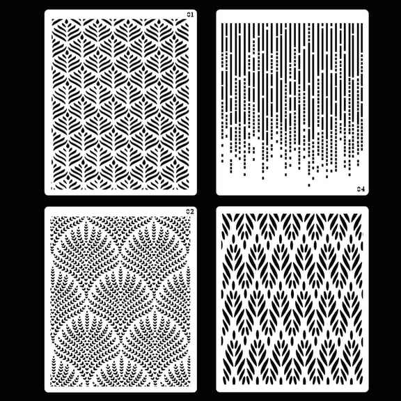 NORIZF 4 Pcs Floral Wedding Cake Stencils-Reusable Buttercream Templates for Diy Baking Decor,Reusable Buttercream Templates for Diy Baking Decor Cake Stencils for Buttercream