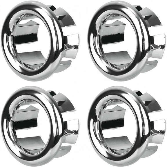 NORIZF 4Pcs Sink Overflow Ring,Chrome Bathroom Sink Overflow Trim Ring Universal Fit Drain Cover Hole Insert Cap for Basin Vanity&Ceramic Sinks Polished Sink Overflow Cover