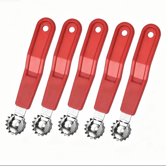 NORIZF 5 Pcs Tomato Corer Tool,Stainless Steel Tomato Corer,Multi-Purpose Strawberry Corer with Plastic Handle for Fruit Stem Remover Kitchen Tool,Durable Strawberry Huller