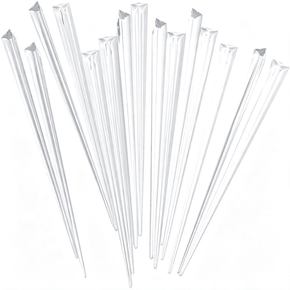NORIZF 500 Pcs 3.54" Triangular Plastic Fruit Picks Disposable Appetizer Pick Snack Picks Food Pick Cocktail Party Picks for Cocktails,Appetizers,Fruits,Dessert,Clear