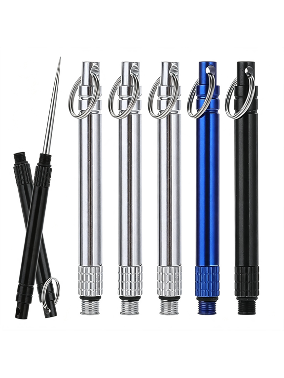 6 Pcs Portable Toothpicks,Metal Titanium Toothpicks | Reusable Toothpicks,Pocket Toothpicks,Tea Tree Toothpicks,With Keychain Dental Picks,Fruit Toothpicks