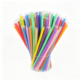 NORIZF 700 Pcs Multi Colors Jumbo Smoothie Straw Disposable Milkshake Straws Jumbo,Bubble Tea Straws for Cakes,Disposable Smoothie Straw Individually Wrapped (0.43" Wide X 9.84" Long)