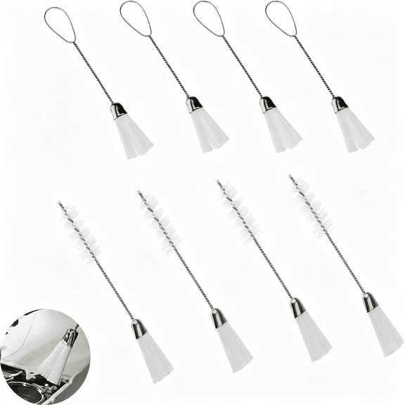 NORIZF 8 Pack Sewing Machine Cleaning Brushes with Nylon Bristles Double Ended Sewing Machine Cleaning Brush for Sewing and Quilting Machine Bobbin Case Spool Area Tight Space Embroidery Machine