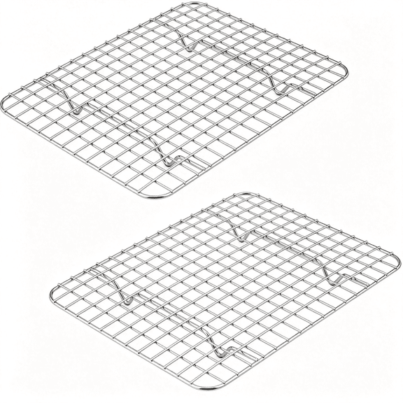 NORIZF 9.75 Inch Cooling Baking Rack Set of 2, Stainless Steel Grid Cooking Racks for Roasting Drying Grilling, Oven & Dishwasher Safe, Heavy Duty & Healthy