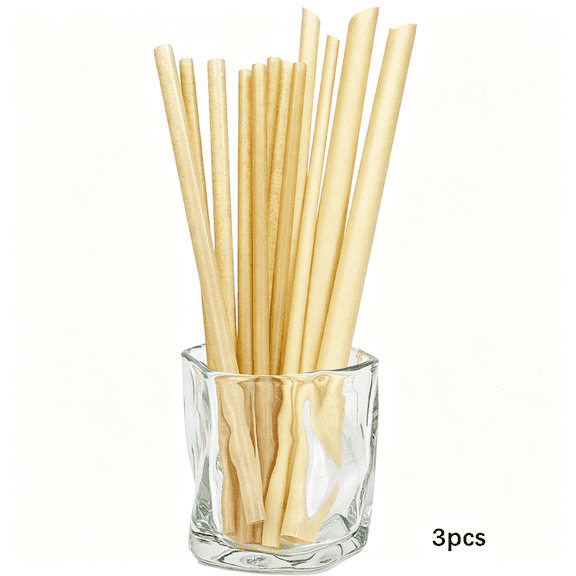 NORIZF Biodegradable Sugarcane Straws, Plastic-Free Individually Wrapped Straws | 300 Count, 100% Compostable, Eco-Friendly Drinking Straw | 7.8 Sugar Fiber Disposable Straw, Packed in Paper Wrap