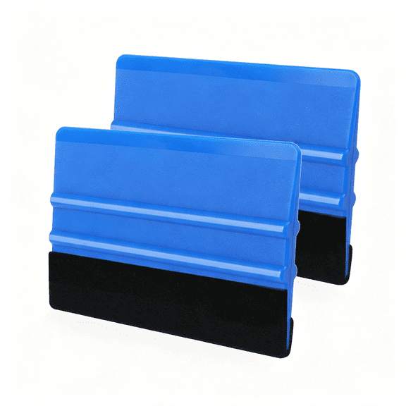 NORIZF Blue Felt Squeegee,2 Pcs Squeegee for Vinyl,Medium Hardness Vinyl Squeegees Scraper Tool Kit for Crafts Car Wrap Window Tint Wallpaper Glass Film Application