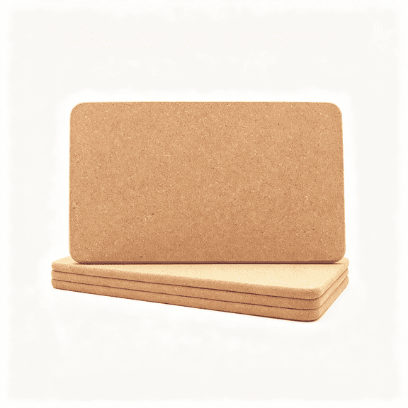 NORIZF Cork Trivet,High Density Fine Particle Thick Cork Trivets for Hot Dishes,12 X 7" Heat Resistant Cork Coaster,Rectangle Cork Placemats Cork Hot Pads for Kitchen,4 Pcs