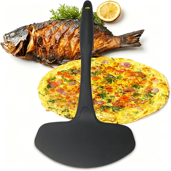 NORIZF Flexible Extra Wide Spatula 7 Inch Wide Egg Flipper Pancake Turner for Fried Eggs, Pancakes, Omelets, and Fish Cooking Nylon Spatula for Nonstick Cookware