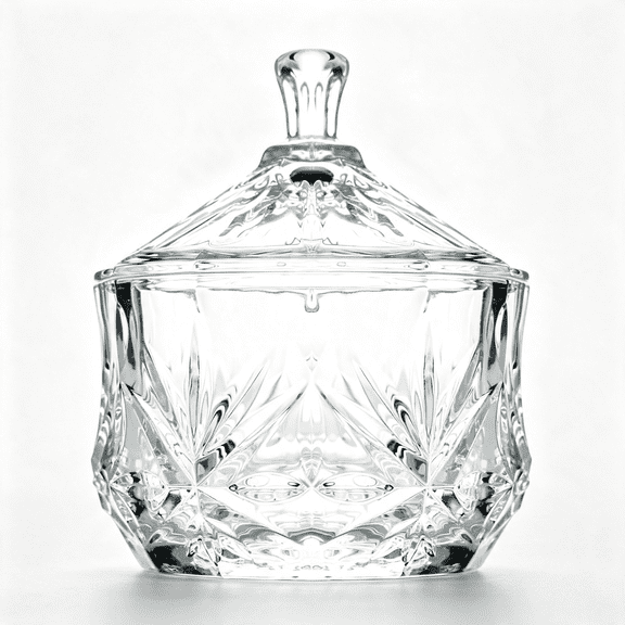 NORIZF Glass Salt Box with Lid, Decorative Spices Jar for Pepper, Kosher Salt, Sugar and Candies, Dishwasher Safe, Salt Cellar with Lid, 9 Oz