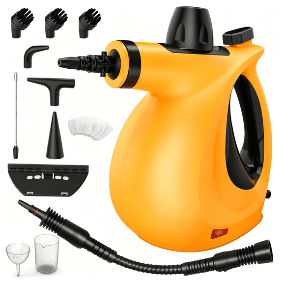 NORIZF Handheld Steam Cleaner,Pressurized Multi-Surface Steam Cleaner for Home Use with 11Pcs Accessories,All Natural Steamer for Cleaning Tile,Grout,Grime,Grease,Window,Couch,Car,Bathroom,Kitchen