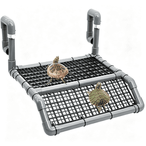 NORIZF Hanging Turtle Basking Platform,Plastic Turtle Dock Basking Area with Climbing Ramp Height Adjustable Reptile Floating Dock Tortoise Tank Accessories Decor for Lizard Gecko Hermit Crab