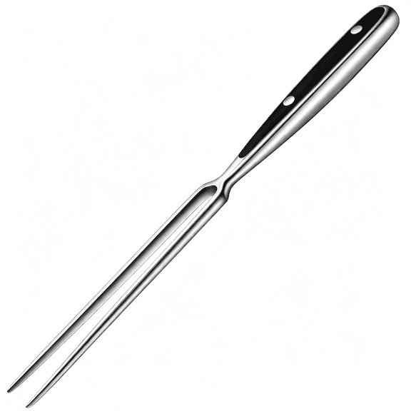 NORIZF Large Stainless Steel Carving Fork with Steel Handle,11.8 Inch Heavy Duty Meat Fork for Turkey,Roast,Bbq,Grilling,Cooking,Serving, Durable Serving Forks Large (Black)