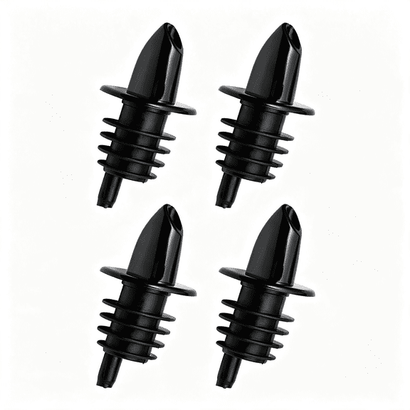 NORIZF Liquor Bottle Pourers 4 Pcs - Plastic Pour Spout for Liquor Bottles - Bottle Pourers for Alcohol, Syrup, Oil - Speed Liquor Pour Spouts for Bar Bartender &Amp; Kitchen