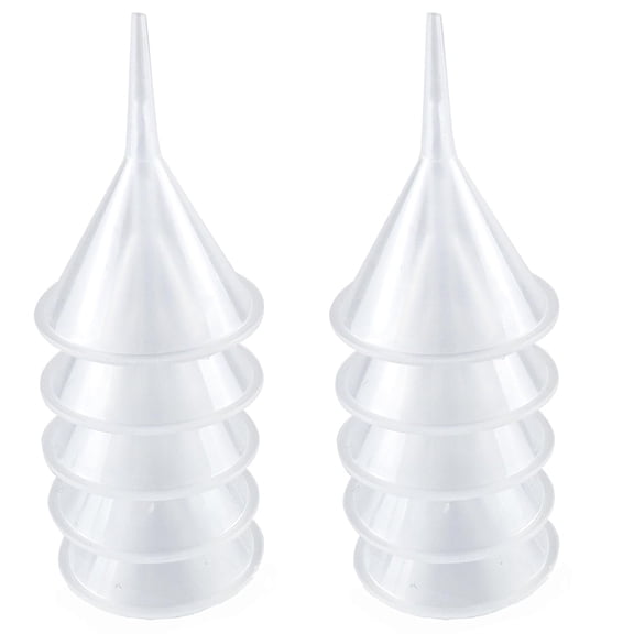 NORIZF Mini Funnel 10 Pcs Kitchen Use Funnels Small Narrow Neck Plastic Urn Filling Tool for Lab Bottle,Sand Painting,Perfume,Spice,Powder,Essential Oil,Kitchen Food Grade Plastic,Water Bottle