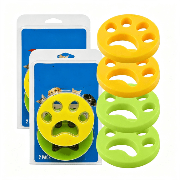 NORIZF Pet Hair Remover for Laundry, 4 Count - Reusable Dog & Cat Hair Remover Tool As Seen on Shark Tank - Removes Pet Fur, Hair, Lint, Dander from Clothes & Laundry - One Per Pet