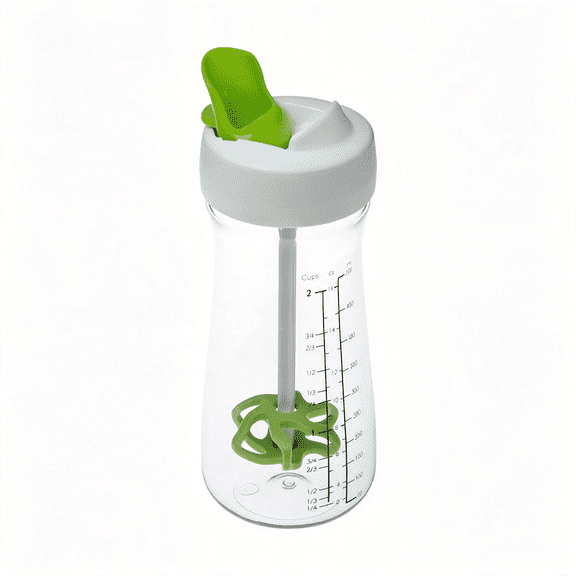 NORIZF Salad Dressing Shaker Container,Dripless Pour,Leak-Free,Soft Grip,Bpa Free,Homemade Salad Dressing Bottle Mixer Measure,Airtight Salad Dressing Container 500Ml