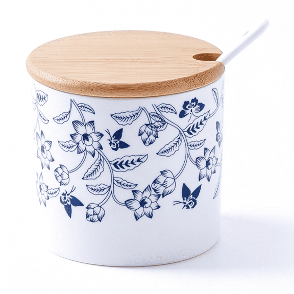 NORIZF Salt Cellar with Lid and Spoon, 9Oz Salt Containers for Countertop, Moisture-Proof Salt Box, Beautiful Salt Holder Salt Cellar with Lid and Spoon