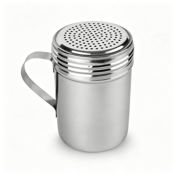 NORIZF Stainless Steel Dredge Shaker Ideal for Salt,Spice,Sugar,Flour (1,10 Oz) Fine-Mesh Flour Duster