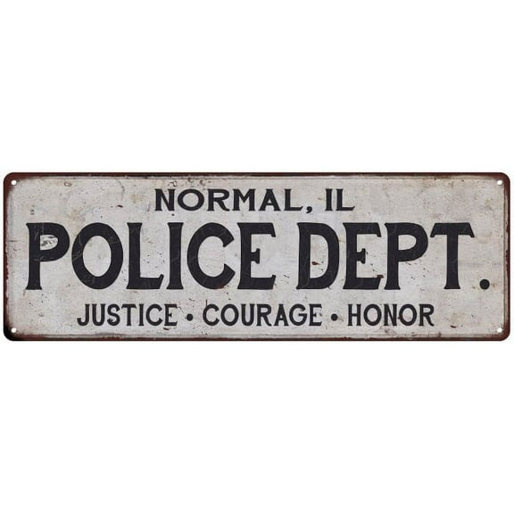 NORMAL, IL POLICE DEPT. Home Decor Metal Sign Gift 6x18 206180012686