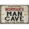 thumbnail image 1 of NORMAN'S Man Cave Sign Rustic Garage Decor Gift 8x12 Metal 208120035116, 1 of 1