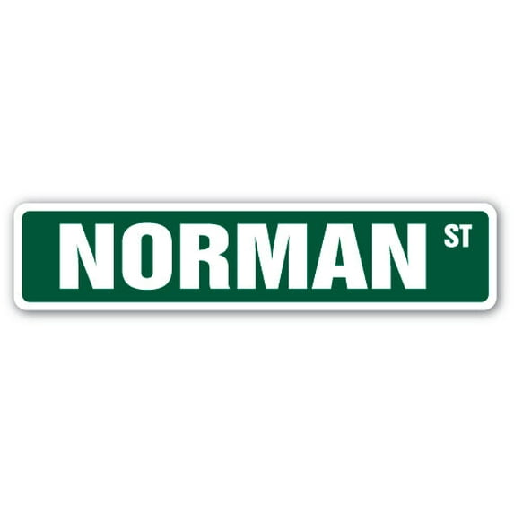 NORMAN Street Sign Childrens Name Room Sign | Indoor/Outdoor | 24" Wide
