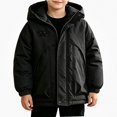 thumbnail image 1 of NORO ARK Kids Coat Hooded Quilted Winter Jacket (5-15 Years) Warm Polyester Coat Black Size 7, 1 of 6